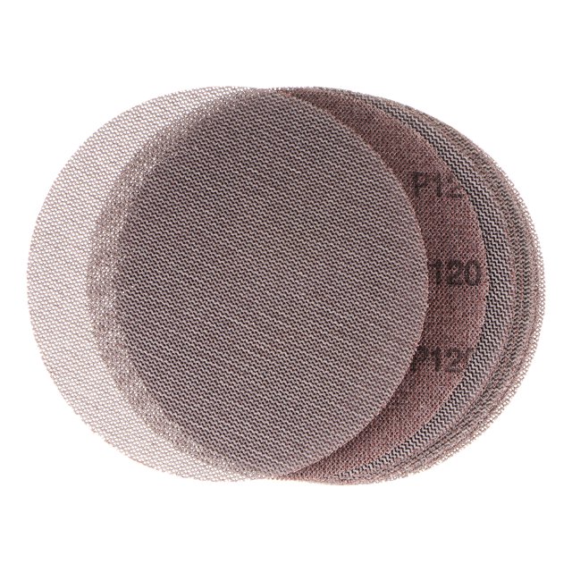 Unique Bargains 10pcs Mesh Sanding Discs 6 Inch Hook and Loop Sanding Net 120 Grits Dust Free Abrasive Pads for Wood Furniture