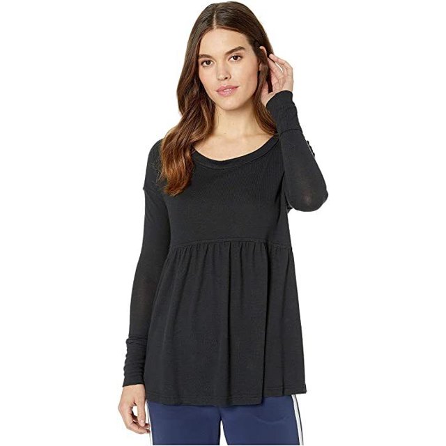Free People Forever You Girl Sweater Top Black ( S )
