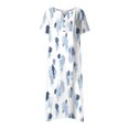 thumbnail image 3 of Cameland Robe d'Été pour Femme Décontractée à Col en V avec Boutons, Manches Courtes, Imprimée, Coupe Évasée, avec Poche, 3 of 4