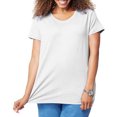 thumbnail image 2 of Just My Size T-Shirt Col Rond à Manches Courtes en Jersey de Coton pour Femmes, 3X, Blanc, 2 of 3