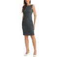thumbnail image 4 of INSPIRE CHIC Robe Fourreau d'Halloween pour Femme Sans Manches à Encolure Bateau Robe de Bureau Gris G, 4 of 6