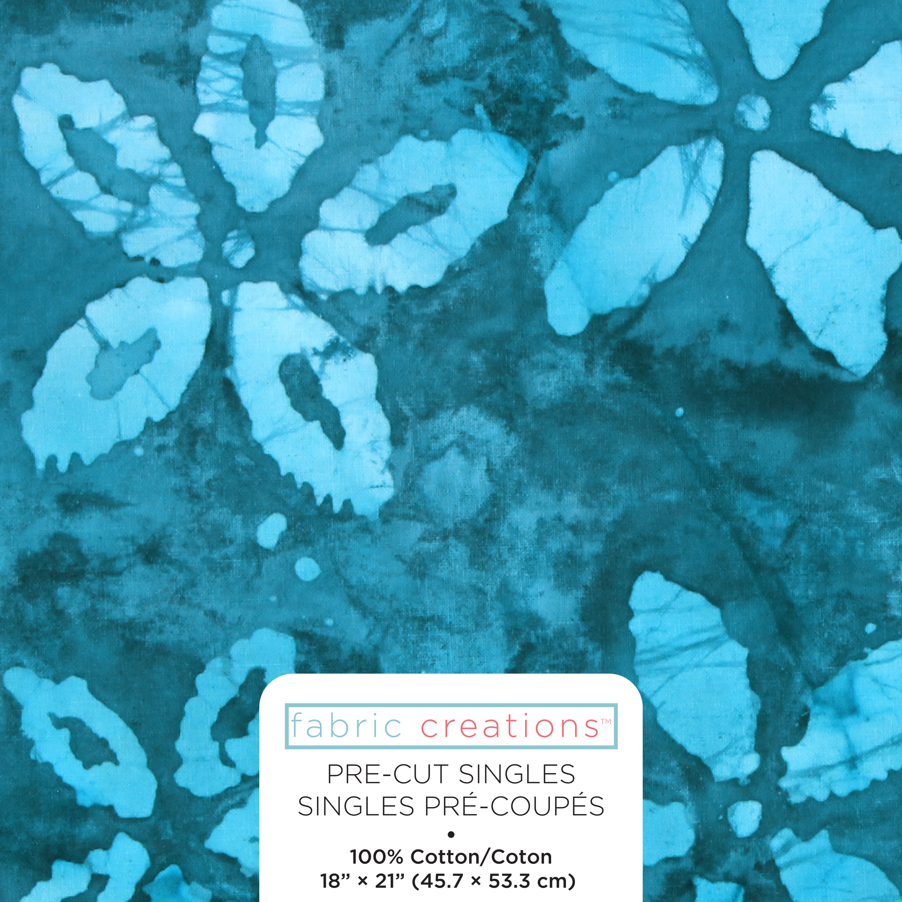 FABRIC CREATIONS, coupons prédécoupés, 1 mc, 100 % coton, batik, 45,7 cm × 53,3 cm (18 po × 21 po)