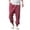 Red, variant on WEAIXIMIUNG Mens Winter Bib Overalls Insulated Men Linen Solid Elastic Waist Casual Trousers Drawstring Mid Waist Pants with Pockets