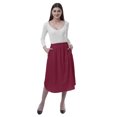 thumbnail image 2 of Moomaya Jupes en Jersey pour Femmes pour Femmes Unies Longueur Genou Évasées Extensibles Jupes d'Été - SFQ, 2 of 7