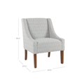 thumbnail image 3 of HomePop Fauteuil d'Appoint Moderne à Accoudoirs Incurvés, Feuille Grise, 3 of 11