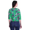 thumbnail image 3 of Moomaya Printed Keyhole Neck Ring Top Casual 3/4th Sleeve Tees Tank Tunic Top, 3 of 5