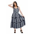 thumbnail image 2 of Moomaya Robe Longue Maxi pour Femmes en Coton Imprimé à Bretelles Spaghetti et Col en V, 2 of 6