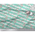thumbnail image 3 of Soimoi Green Poly Georgette Fabric Star & Swirls Stripe Decor Fabric Printed Yard 52 Inch Wide, 3 of 4