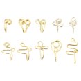 thumbnail image 4 of 10 Pcs Anneaux de Nez en Acier Inoxydable Faux Clous de Nez Bijoux Sans Perçage, 4 of 8