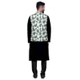 thumbnail image 3 of Atasi Mandarin Collar Traditional Solid Kurta Pajama With Printed Jacket Set, 3 of 3