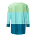 thumbnail image 5 of IROINNID en Solde T-shirt à Manches Longues en Polyester pour Femmes Confortable d'Été Ajusté à Nouer Col Rond T-shirt, Vert, 5 of 5