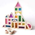 thumbnail image 1 of Wooden Rainbow Stacking Blocks,Montessori Sensory Building Toys for Toddler 2-7 Years Old, Best Educational Toys for Baby Boys or Girls Gift, 25 Pcs Colorful Wooden Building Blocks, 1 of 6