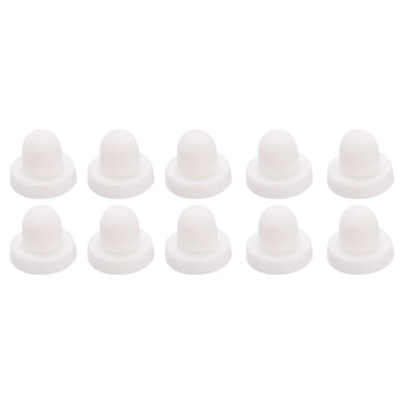 Unique Bargains Dos de Boucles d'Oreilles, Lot de 150 Dos de Boucles d'Oreilles en Silicone pour Clous, Dos de Boucles d'Oreilles Souples pour Hameçons Cerceaux de Boucles d'Oreilles (Blanc, 6mm)