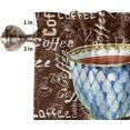 thumbnail image 4 of Coffee Theme Farmhouse Curtains | Soft & Washable Small Window Treatment | Retro 1 Panel | Perfect for Living Room, Kitchen, Bathroom, 4 of 5