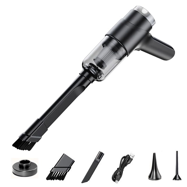 XYAIYT Handheld Rechargeable Vacuum Cleaner High-Power Portable Strong Suction for Car and Home Use Lightweight with Crevice Tool and Brush Multi- Hair Dirt Removal
