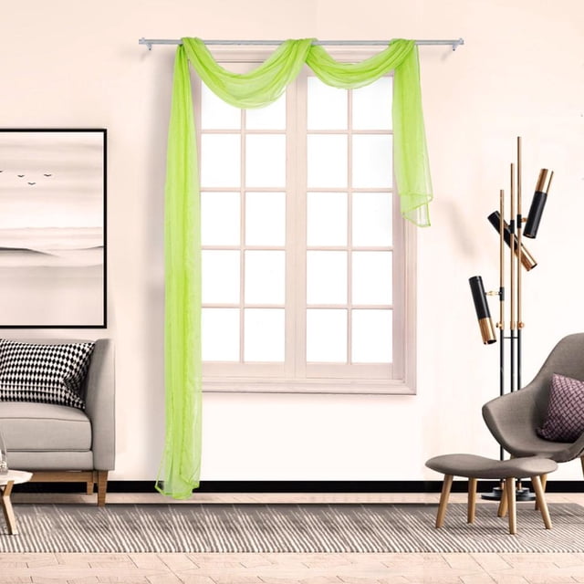 SDNall Voile Curtain Swags All Colours Pelmet Valance Net Curtains Voile Swag