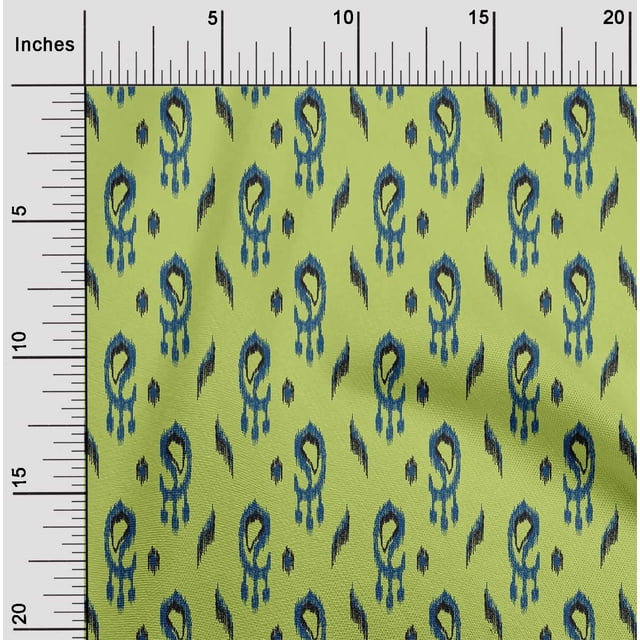 oneOone Cotton Flex Fabric Paisley Ikat Printed Craft Fabric BTY 40 Inch Wide