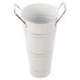 thumbnail image 1 of KAKOWELY Round umbrella stand rack Rustic Flower Jug Double Handles Plant Flower Container Floral Arrangement Bucket Vintage Flower Container Rustic Double Handles Flower Pot Iron Flower Bucket, 1 of 5