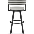 thumbnail image 4 of Amisco Browser 30 in. Swivel Bar Stool - Light Grey Polyester / Black Metal, 4 of 9