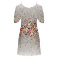 thumbnail image 5 of CHUANK Robes d'Été en Solde Femmes Décontractées Amples Formelles Imprimé Floral Robe de Plage Épaules Dénudées, 5 of 5