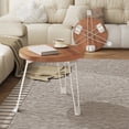 thumbnail image 1 of Antqov Foldable Small Table Movable Small Round Table Foldable Small Coffee Table Small Dining Table Suitable For Use Beside To The Sofa, 1 of 2