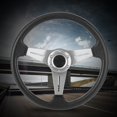 thumbnail image 1 of Universal Racing Steering Wheel, 14Inch 6  Anti Slip PU and Aluminum Gaming Steering Wheel with Horn Button for Racing / Car Sim Driving / JDM Sports Racing Steering Wheel, 1 of 8