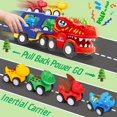 thumbnail image 4 of 5 In 1 Dinosaur Car Toy-Friction Power Carrier Truck With 4 Packs Small Pull Back Dino, 4 of 4