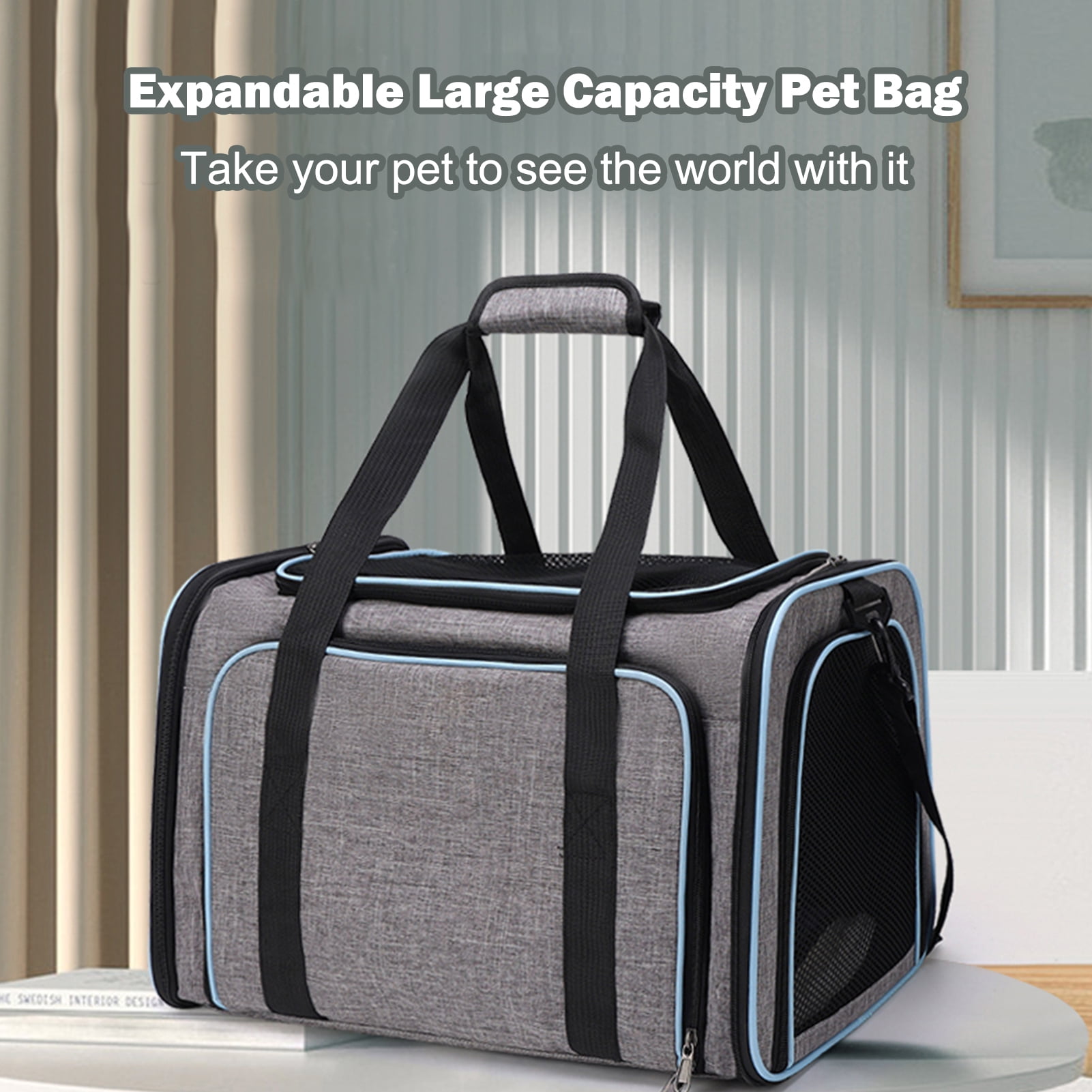 Carriers Cat Carrier Outdoor Portable Handheld Pet Bag Foldable Expandable Pet Backpack Breathable Cat Crate Cat Backpack for Small Medium Large Size