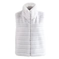 thumbnail image 4 of KIHOUT Spring Winter Warm Coat Women's Solid Color Stand Collar Faux Zipper Vset Jacket Top,Size S-4XL, 4 of 6