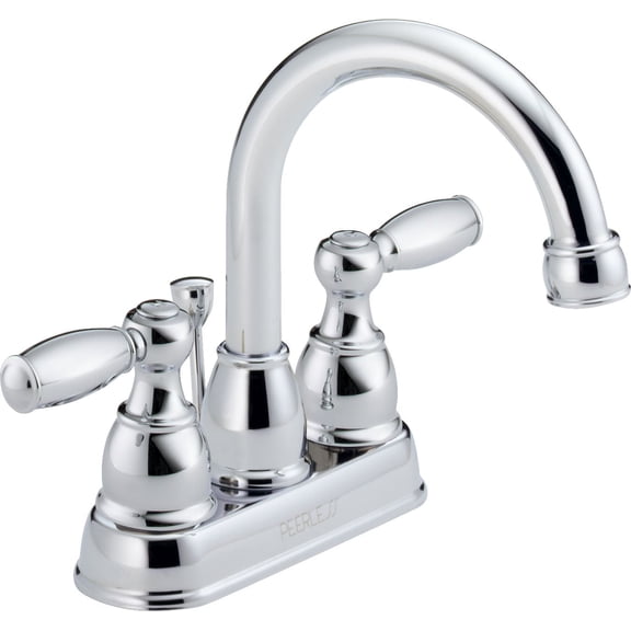 Robinet de lavabo Peerless à deux manettes centrales en chrome