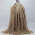 thumbnail image 3 of Women Scarf Fringes Pleats Solid Color Good Touch Shawl Elegant Fine Texture Wrap Scarf for Four Seasons, 3 of 7