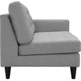thumbnail image 2 of Modway Empress Mid-Century Modern Upholstered Fabric Right-Facing Loveseat In Light Gray, 2 of 5