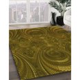 thumbnail image 3 of Ahgly Tapis d'Intérieur Lavable en Machine Carré Transitionnel Marron, 7 Pieds Carré, 3 of 7