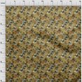 thumbnail image 4 of oneOone Polyester Spandex Dark Mustard Fabric Abstract Floral Craft Projects Decor Fabric Printed By The Yard 56 Inch Wide, 4 of 5
