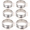 thumbnail image 2 of SKISUNO 18Pcs Plated Silver Stainless Steel Plain Finger Rings Smooth Surface for Custom Ring Design, 2 of 6