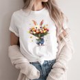 thumbnail image 1 of Weiqiqre Womens Tops Happy Easter T Shirt Easter Bunny Shirt Cute Rabbit Graphic Tee Gift Spring Tees Tops, 1 of 4