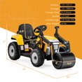 thumbnail image 4 of Costway Rouleau Compresseur pour Enfants 12 V Tracteur Électrique Télécommandé avec Musique et Lumière DEL Jaune, 4 of 10