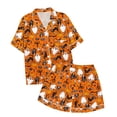 thumbnail image 4 of WEAIXIMIUNG Children's Leisure Printed Button Collar Short Sleeved Top Shorts Pajama Set 8-9 Years, 4 of 4