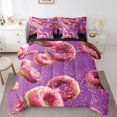 thumbnail image 1 of YST Ensemble de Literie 7 Pcs Beigne Rose, Format Grand Lit, Violet Rose, 1 of 4