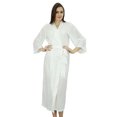 thumbnail image 4 of Bimba Peignoir Long Uni pour Femmes avec Ceinture, Modal Doux en Coton, Enveloppant, Rond, Uni, 4 of 7