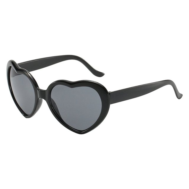 Lunettes de Soleil pour Femmes Design Mignon Adorable Rétro en Forme de Cœur pour Voyager