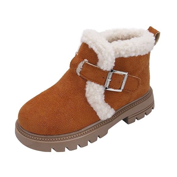 FhsagQ Boots Girls Cowboy Boots Size 2 Big Kid Kids Boots Bright Color Side Zipper Cute Ankle Boots Girls Cowboy Boots Size 5 Girls Cowboy Boots Size 1.5 Brown 35