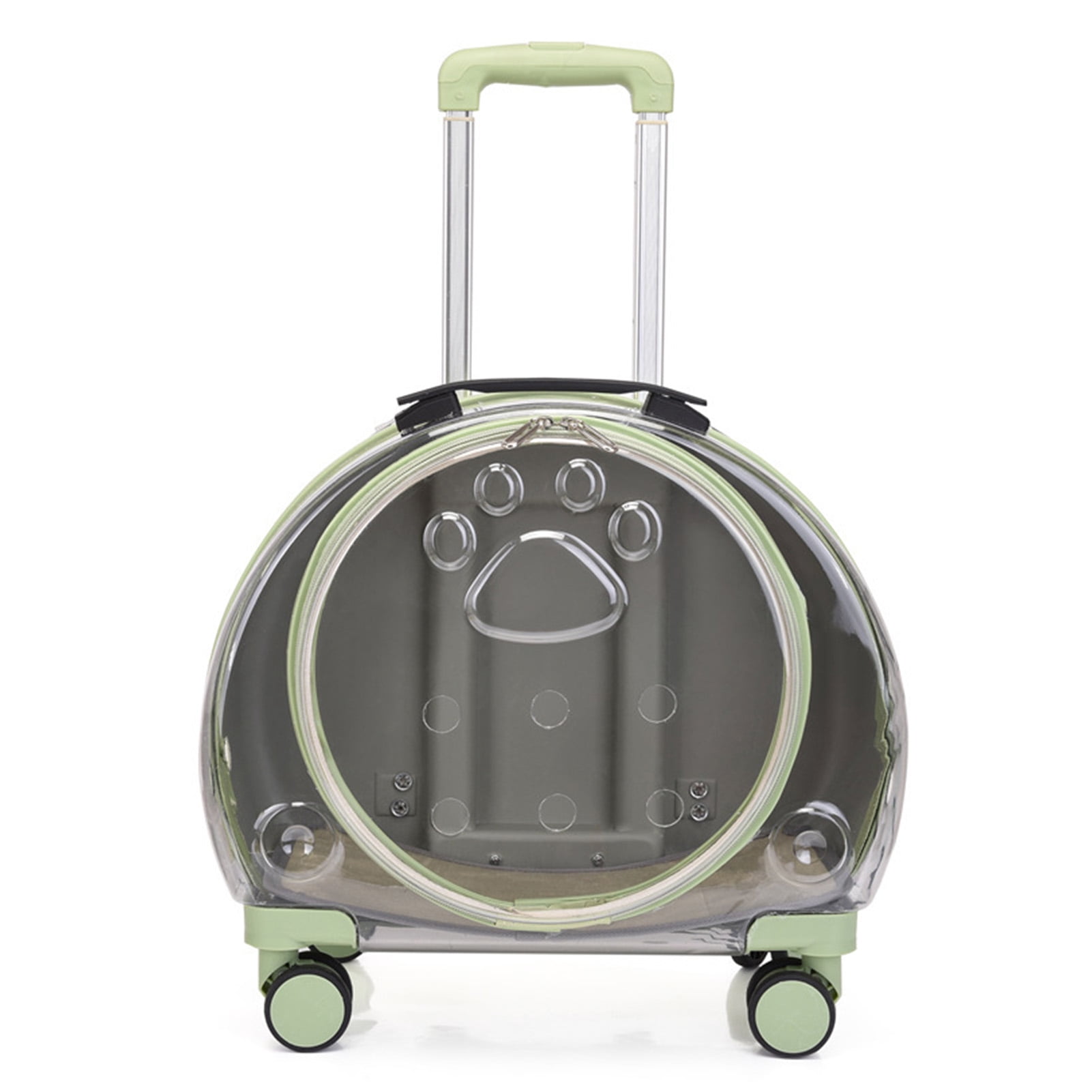 Pet Rolling Carrier Pet Carrier Backpack Cat Backpack Carriers Pet Bubble Backpack Wear Resistant Portable Breathable Pet Trolley Case For Small Pets Kittens Dogs Rabbits Green B