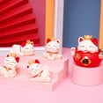 thumbnail image 4 of fastboy Lucky Cat Figurines Car Decor Statue for Dashboard Home Lying, 4 of 9