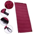 thumbnail image 4 of kurtrusly Soft Fleece Sleeping Bag Liner Business Backpacking Thermal Camping Blanket Deep Red, 4 of 9