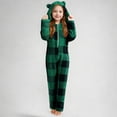 thumbnail image 2 of Combinaison à Manches Longues pour Filles, Combinaison à Capuche à Carreaux à Manches Longues, Tenue de Nuit Décontractée d'Hiver avec Chaleur, Rouge, Manches Longues, 2 of 6