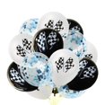 thumbnail image 2 of 15 Pcs Party Balloons Black and White Racing Flag Sequin Confetti Balloons Inflatable Balloons (5 Pcs White + 5 Pcs Black + 5 Pcs Blue Confetti Balloons), 2 of 8