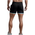 thumbnail image 3 of Mens Shorts Mens Casual Solid Color Casual Drawstring Pockets Elastic Sports Shorts, 3 of 7