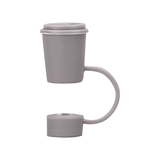 Harpily Straws Silicone Straw Dust Proof Plug Simple And Cute Milk Tea Shape Straw Cover Decoration Beverage Sealing Straw Cover