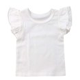 thumbnail image 1 of EYIIYE T-Shirt à Manches à Volants pour Bébé Fille Haut Tee Basique Tenue d'Été, 1 of 4